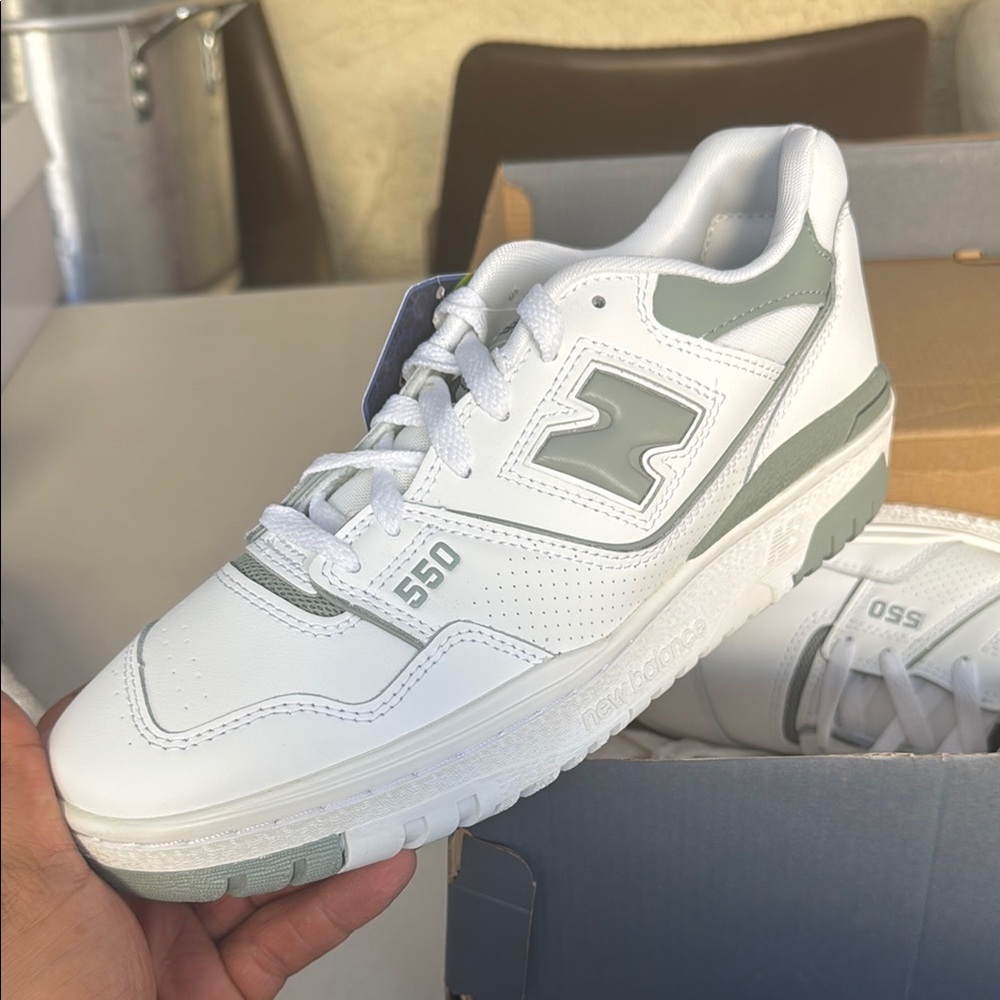 White and Gray Sneakers